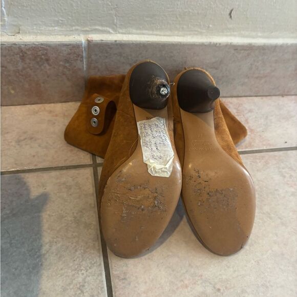 Isabel Marant Ankle Boots Lystal Cognac cowboy heels ankle shoes buckle booties - Picture 7 of 8